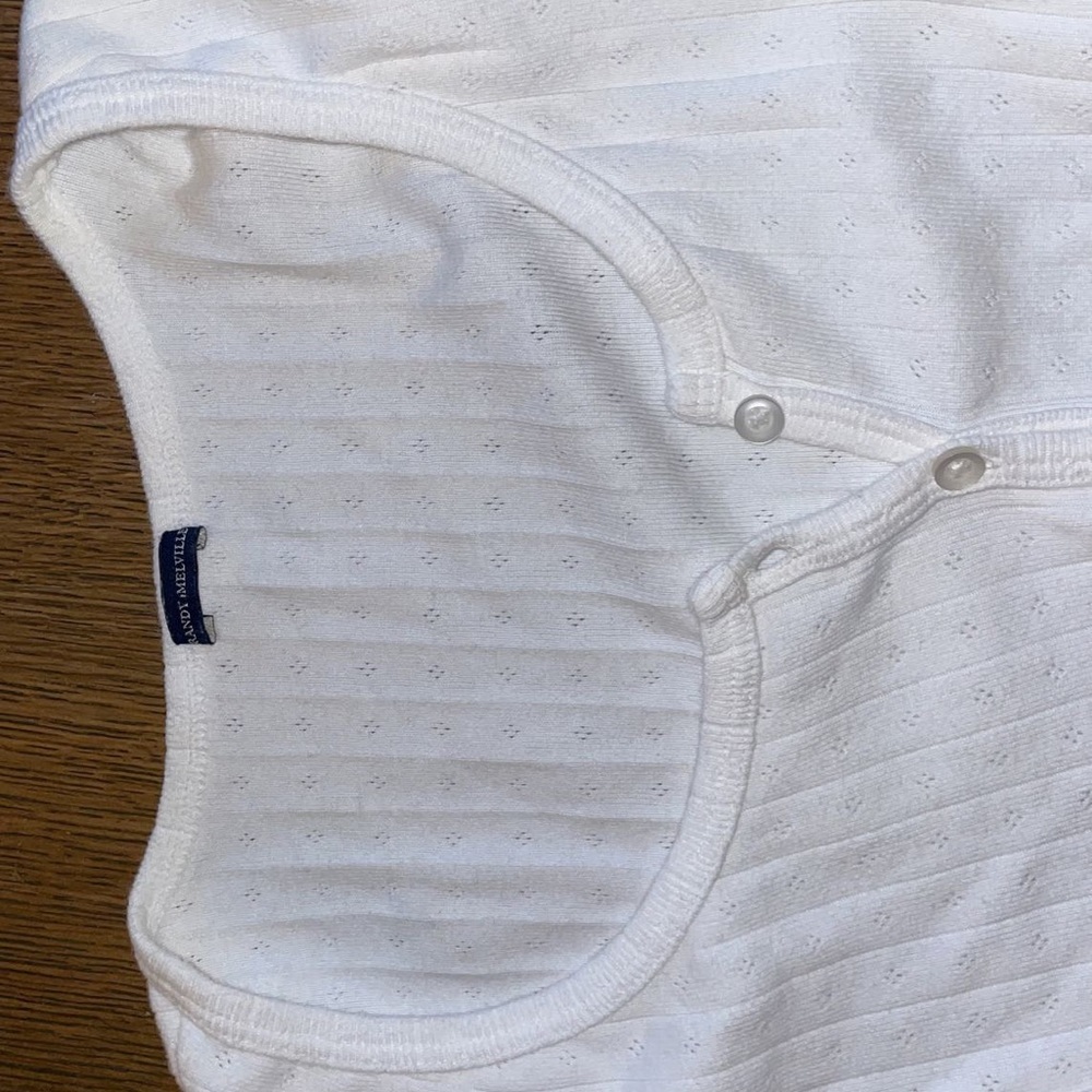 BRANDY MELVILLE white button-up crop top!